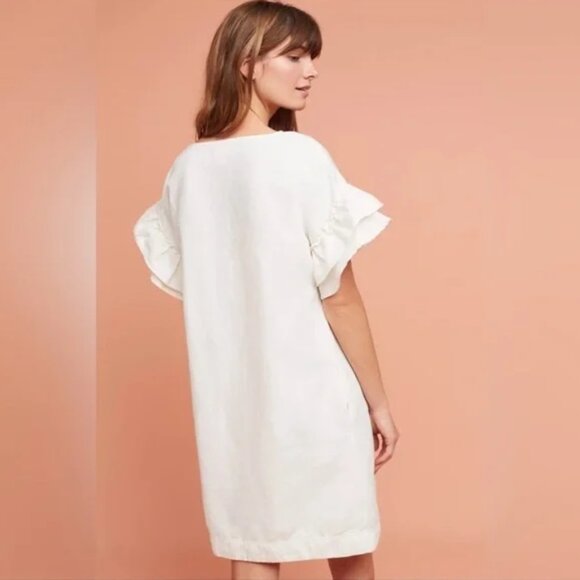 Maeve by Anthropologie "Lottie" Fluttered Tunic Dress / swim cover up - Picture 2 of 8